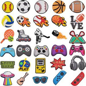 30pcs Shoes Charms for Clogs Pins Bag Accessories for Girls Boys Kids Shoes Deco